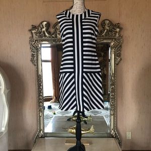 Taylor stripe mini preppy short sleeveless dress